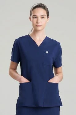 Women's 3-Pocket V-Neck Scrub Top