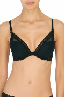 Feathers Maternity Bra -Natori Sales Shop 730023M Black 2 97633.1600970852