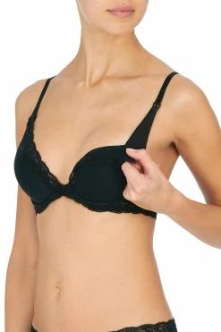 Feathers Maternity Bra -Natori Sales Shop 730023M Black 3 71222.1600970854