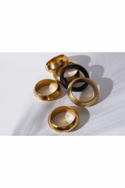 Acacia Wooden Bangle Set -Natori Sales Shop Acacia Wood Bangle Black by Natori 75693.1678466390