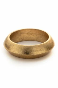 Acacia Wood And Gold Plated Bangle Set