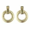 Acacia Wood And Gold Plated Interlocked Hoop Earrings