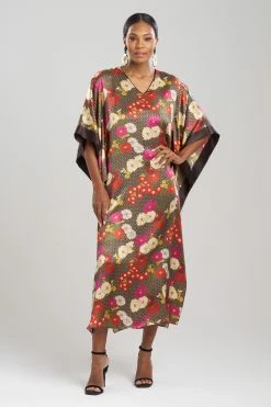 Agathe Kimono Sleeve Silk Caftan