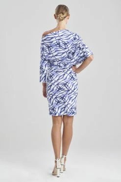 Akira-TENCEL™ Jersey Drape Dress 3 Akira-TENCEL™ Jersey Drape Dress -Natori Sales Shop Akira Tencel Jersey Drape Dress Blue by Natori 2 00992.1644272636