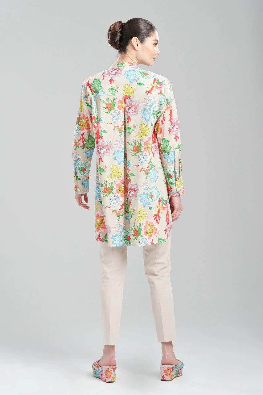 Amanpulo Cotton Poplin Oversized Mandarin Top 2 Amanpulo Cotton Poplin Oversized Mandarin Top - Image 2