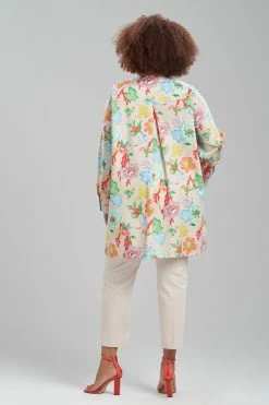 Amanpulo Cotton Poplin Oversized Mandarin Top 7 Amanpulo Cotton Poplin Oversized Mandarin Top -Natori Sales Shop Amanpulo Cotton Poplin Oversized Mandarin Top White Sand by Natori 4 30545.1674770495