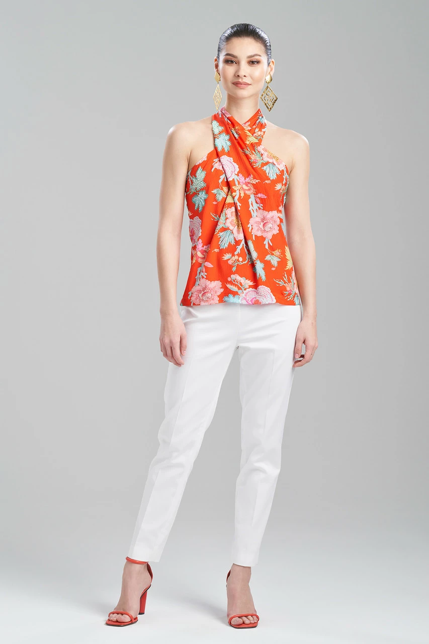 Amanpulo Obi Silk Beaded Halter Top 1 Amanpulo Obi Silk Beaded Halter Top