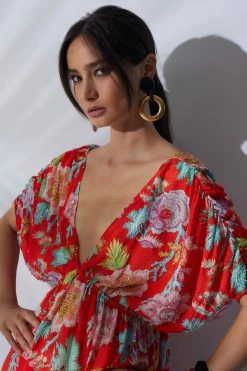 Amanpulo Obi Silk Beaded Kimono Dress 5 Amanpulo Obi Silk Beaded Kimono Dress -Natori Sales Shop Amanpulo Obi Silk Beaded Kimono Dress Paradise Orange by Natori 45982.1678909272