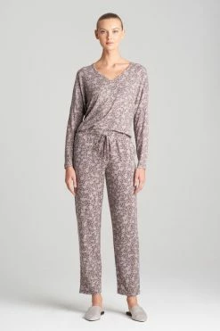 Animale Printed Mirage Slim Pants -Natori Sales Shop Animale Slim Pants Truffle by N Natori 33703.1658862342