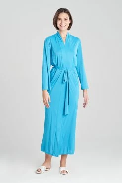 Aphrodite Robe 60 Aphrodite Robe -Natori Sales Shop Aphrodite Robe Heather Aurora Blue by Natori 2 91449.1674143666