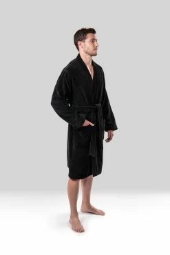 Araw French Terry Dragon Jacquard Robe -Natori Sales Shop Araw French Terry Dragon Jacquard Robe Caviar by Natori 2 77500.1659388213