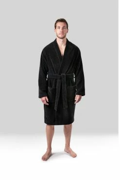 Araw French Terry Dragon Jacquard Robe -Natori Sales Shop Araw French Terry Dragon Jacquard Robe Caviar by Natori 94127.1659388205