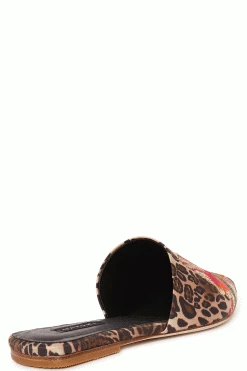 Arri Luxe Leopard Satin Embroidered Slide -Natori Sales Shop Arri Luxe Leopard Satin Embroidered Slide Chestnut by Natori 3 54632.1686601957