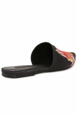 Arri Satin Embroidered Slide -Natori Sales Shop Arri Satin Embroidery Slide Black by Natori 4 77994.1686602077