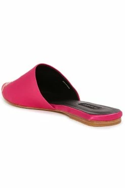 Arri Satin Embroidered Slide -Natori Sales Shop Arri Satin Embroidery Slide Fuchsia by Natori 2 32104.1686602123
