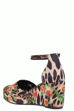 Artsy Chikayo Satin Embroidery Espadrille -Natori Sales Shop Artsy Chikayo Satin Embroidery Espadrille Chestnut by Natori 3 10454.1686671397