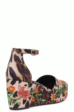 Artsy Chikayo Satin Embroidery Espadrille -Natori Sales Shop Artsy Chikayo Satin Embroidery Espadrille Chestnut by Natori 4 85232.1686671402