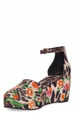 Artsy Chikayo Satin Embroidery Espadrille -Natori Sales Shop Artsy Chikayo Satin Embroidery Espadrille Chestnut by Natori 5 37270.1686671399