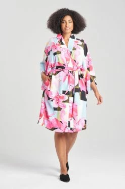 Asami Robe -Natori Sales Shop Asami Robe Pink Multi by Natori 3 19704.1663369192