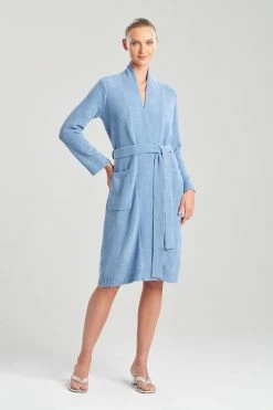 Aura Solid Robe 34 Aura Solid Robe -Natori Sales Shop Aura Solid Robe Spa Blue by N Natori 13594.1668025008