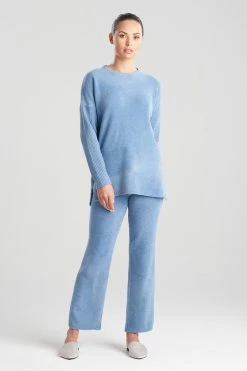 Aura Solid Sweater -Natori Sales Shop Aura Solid Sweater Spa Blue by N Natori 80311.1663940188