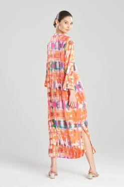 Aurora Caftan 7 Aurora Caftan -Natori Sales Shop Aurora Caftan Coral Multi by N Natori 2 95100.1675358722