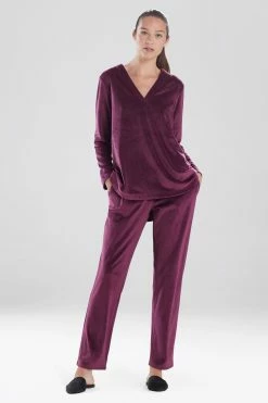 Velour Long Sleeve Top 39 Velour Long Sleeve Top -Natori Sales Shop BC5014 AUB 1 13203.1599604552