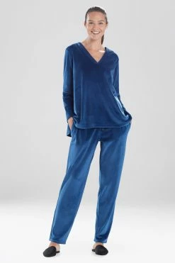 Velour Long Sleeve Top 42 Velour Long Sleeve Top -Natori Sales Shop BC5014 NAV 1 85011.1599604530