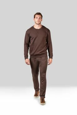 Bagani Brushed Fleece Side Zip Pullover Sweatshirt -Natori Sales Shop Bagani Brushed Fleece Side Zip Pullover Sweatshirt Espresso by Natori 56025.1659389463