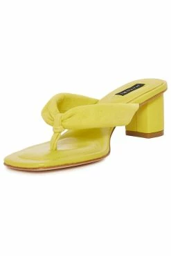 Bay Suede Thong Sandal 71 Bay Suede Thong Sandal -Natori Sales Shop Bay Suede Thong Chartreuse by Natori 3 47181.1686601640