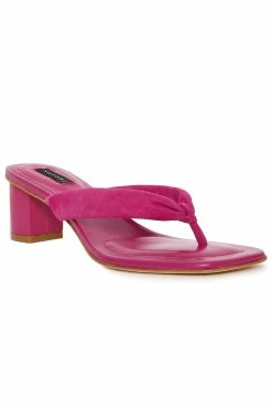 Bay Suede Thong Sandal 54 Bay Suede Thong Sandal -Natori Sales Shop Bay Suede Thong Dragonfruit by Natori 55096.1686601452