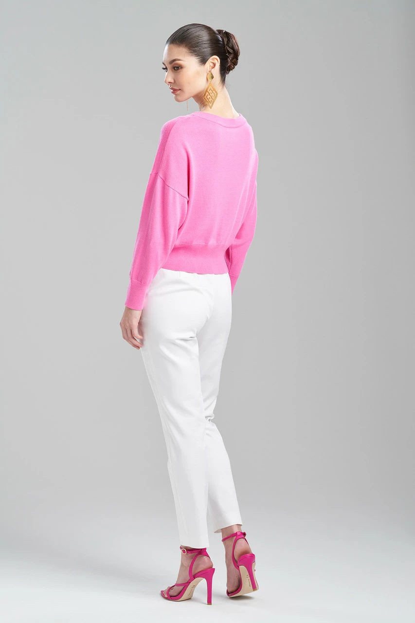 Beijing Textured Knit Crewneck Cropped Sweater 4 Beijing Textured Knit Crewneck Cropped Sweater - Image 4