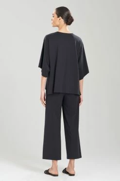 Bliss Essentials V-Neck Top 9 Bliss Essentials V-Neck Top -Natori Sales Shop Bliss Essentials V Neck Top Black by Natori 2 18549.1675288686