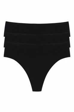Bliss Flex Thong 3-Pack -Natori Sales Shop Bliss Flex Thong 3 Pack Black by Natori 52620.1655467402