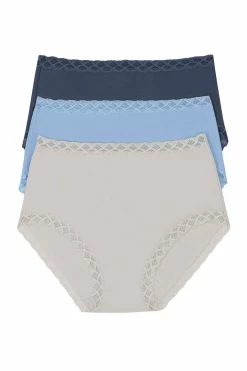 Bliss Full Brief 3 Pack -Natori Sales Shop Bliss Full Brief 3 Pack Ash Navy Paradise Linen by Natori 80000.1657113923