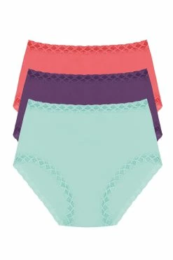 Bliss Full Brief 3 Pack -Natori Sales Shop Bliss Full Brief 3 Pack Damask Pink Blue Lavender Mint by Natori 82102.1670715382