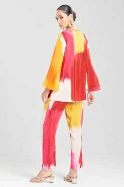 Bohol Embellished Silk Tunic Top 7 Bohol Embellished Silk Tunic Top -Natori Sales Shop Bohol Embellished Silk Tunic Top Red Multi by JN 2 63906.1675445803