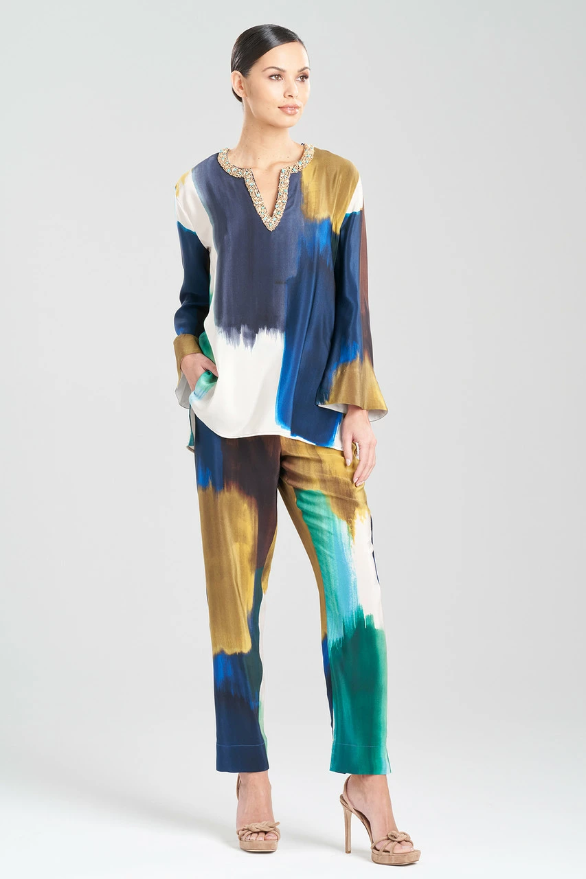 Bohol Embellished Silk Tunic Top 1 Bohol Embellished Silk Tunic Top