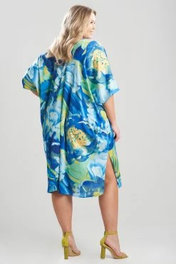 Botan Short Caftan 12 Botan Short Caftan -Natori Sales Shop Botan Short Caftan Blue by Natori 4 11251.1645734796