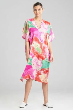 Botan Short Caftan 13 Botan Short Caftan -Natori Sales Shop Botan Short Caftan Fuchsia by Natori 13154.1645734804