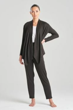 Brushed Hacci Cardigan 20 Brushed Hacci Cardigan -Natori Sales Shop Brushed Hacci Cardigan Black by Natori 6 62395.1682010356