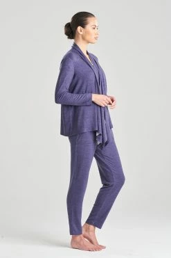 Brushed Hacci Cardigan 18 Brushed Hacci Cardigan -Natori Sales Shop Brushed Hacci Cardigan Heather Navy by Natori 2 77875.1682010350