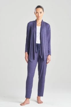 Brushed Hacci Cardigan 16 Brushed Hacci Cardigan -Natori Sales Shop Brushed Hacci Cardigan Heather Navy by Natori 38345.1682010347