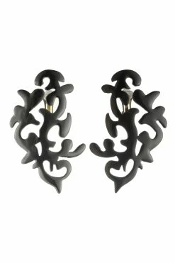 Buffalo Horn Scroll Earrings