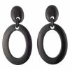 Buffalo Horn Single Oval Hoop Earrings