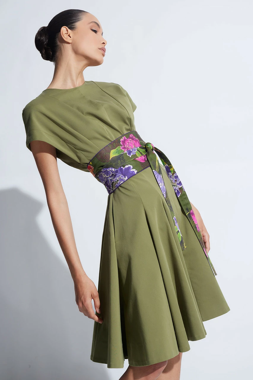 Cotton Sateen Fit & Flare Dress 5 Cotton Sateen Fit & Flare Dress - Image 5