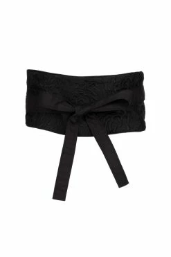 Calado Embroidery Cotton Obi Belt