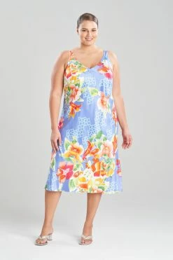 Camellia Gown -Natori Sales Shop Camellia Gown Blue Multi by N Natori 3 48761.1674679120
