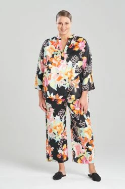 Camellia PJ -Natori Sales Shop Camellia PJ Black Multi by N Natori 3 01332.1674679664
