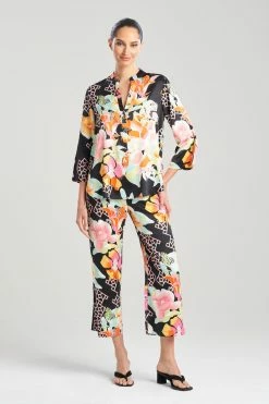 Camellia PJ -Natori Sales Shop Camellia PJ Black Multi by N Natori 10688.1674679672